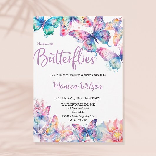 Hij geeft me vlinders botanische lentetuin kaart