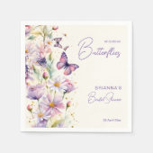 Hij geeft me vlinders bruids douche bedrukt servet (Voorkant)