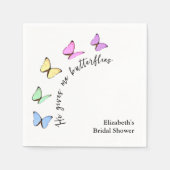 Hij Geeft Me Vlinders Bruids Shower Servet (Voorkant)