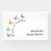 Hij Geeft Me Vlinders Bruids Shower Spandoek (Horizontaal)