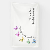 Hij Geeft Me Vlinders Bruids Shower Spandoek (Verticaal)