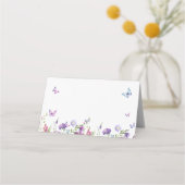 Hij Geeft Me Vlinders Bruidsbruiloft met Bloemen Plaatskaartje (Achterkant)