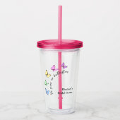 Hij Geeft Me Vlinders Bruidsfeest Acryl Drinkbeker (Voorkant)