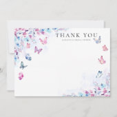 Hij Geeft Me Vlinders Bruidsfeest Bedankkaart (Voorkant)