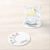 Hij Geeft Me Vlinders Bruidsfeest Ronde Kartonnen Onderzetter (Insitu)