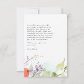 Hij Geeft Me Vlinders Bruiloft Feest Bedankkaart (Achterkant)