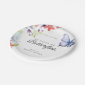 Hij Geeft Me Vlinders Bruiloft Feest Papieren Bordje (Gekanteld)