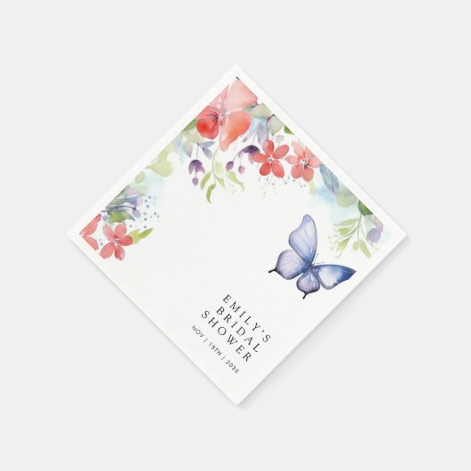 Hij Geeft Me Vlinders Bruiloft Feest Servet (Hoek)