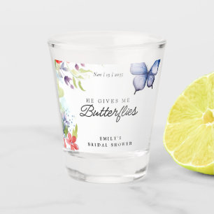 Hij Geeft Me Vlinders Bruiloft Feest Shot Glas