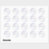 Hij Geeft Me Vlinders Bruiloftsfeest Ronde Sticker (Vel)