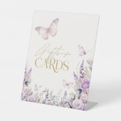 Hij geeft me vlinders cadeaus Kaarten Vrijgezellen Reclamebord Met Voetstuk (Voorkant)