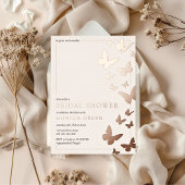 Hij geeft me vlinders Elegant Vrijgezellenfeest Folie Uitnodiging