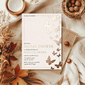 Hij geeft me vlinders Elegant Vrijgezellenfeest Folie Uitnodiging