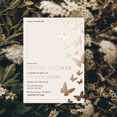 Hij geeft me vlinders Elegant Vrijgezellenfeest Folie Uitnodiging