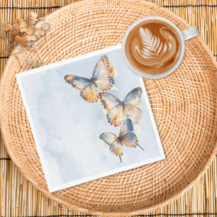 Hij Geeft Me Vlinders in Mijn Buik Blauwe Moderne  Servet