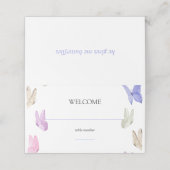 Hij geeft me vlinders minimalistisch Vrijgezellenf Plaatskaartje (Buitenkant ongevouwen)