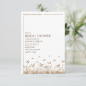 Hij geeft me vlinders Minimalistische Bruidsdouche Kaart (Staand voorkant)