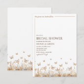 Hij geeft me vlinders Minimalistische Bruidsdouche Kaart (Voorkant / Achterkant)