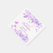 Hij Geeft Me Vlinders Paarse Bruidsmeisjes Bruilof Servet (Hoek)