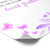 Hij geeft me vlinders Paarse Vrijgezellenfeest Poster (Hoek)