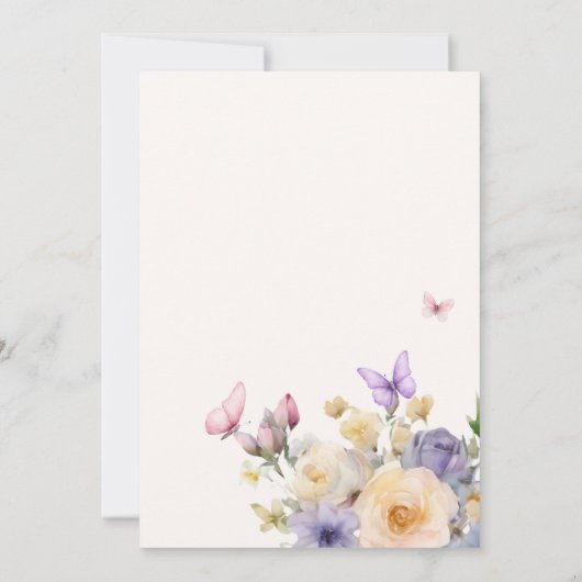 Hij geeft me vlinders pastel Vrijgezellenfeest Kaart (Achterkant)