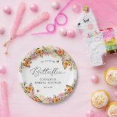 Hij Geeft Me Vlinders Pioenrozen Bruidsfeestje Papieren Bordje (Feest)