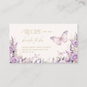 Hij geeft me vlinders recept Vrijgezellenfeest Informatiekaartje (Voorkant)