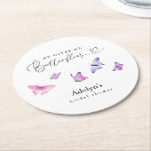 Hij geeft me vlinders ronde kartonnen onderzetter (Gebogen)