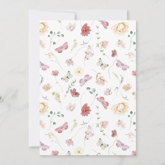 Hij geeft me vlinders roze Vrijgezellenfeest Kaart (Achterkant)