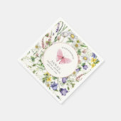 Hij geeft me vlinders roze Vrijgezellenfeest Servet (Hoek)