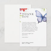 Hij geeft me vlinders Vrijgezellenfeest Bedankkaart (Voorkant / Achterkant)