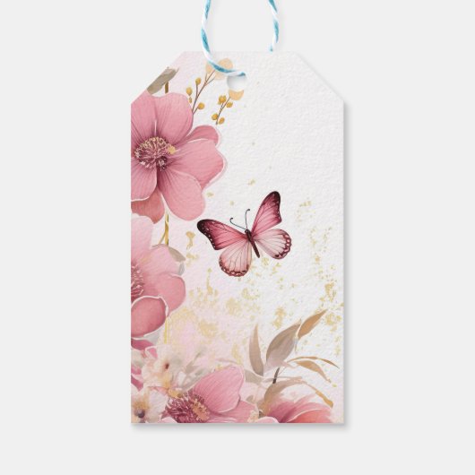 Hij geeft me vlinders Vrijgezellenfeest Cadeaulabel (Achterkant)