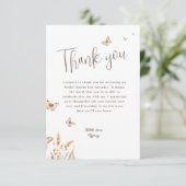 Hij geeft me vlinders Vrijgezellenfeest dank je Kaart (Staand voorkant)