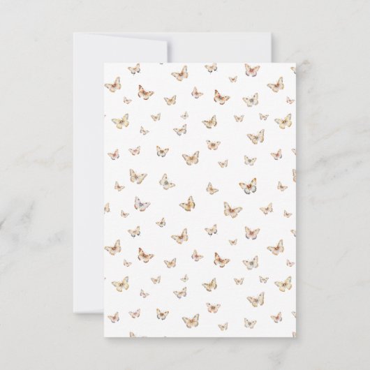 Hij geeft me vlinders Vrijgezellenfeest dank je Kaart (Achterkant)