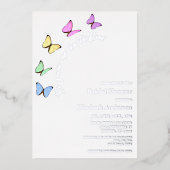 Hij geeft me vlinders Vrijgezellenfeest Folie Uitnodiging