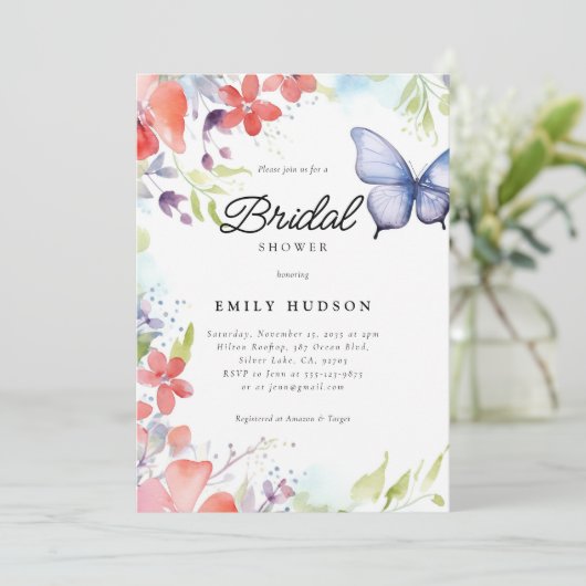 Hij geeft me vlinders Vrijgezellenfeest Kaart (Staand voorkant)