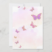 Hij geeft me vlinders Vrijgezellenfeest Kaart (Achterkant)