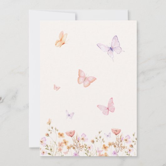 Hij geeft me vlinders Vrijgezellenfeest Kaart (Achterkant)