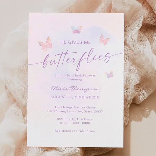 Hij geeft me vlinders Vrijgezellenfeest Kaart