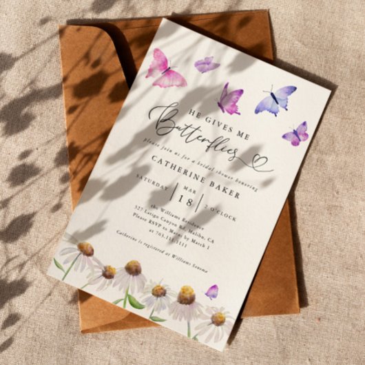 Hij geeft me vlinders Vrijgezellenfeest Kaart