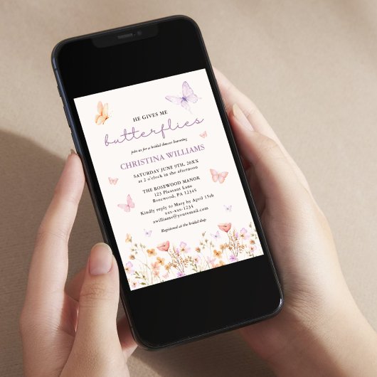 Hij geeft me vlinders Vrijgezellenfeest Kaart