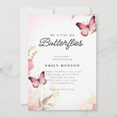 Hij geeft me vlinders Vrijgezellenfeest Kaart (Voorkant)