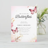 Hij geeft me vlinders Vrijgezellenfeest Kaart (Staand voorkant)