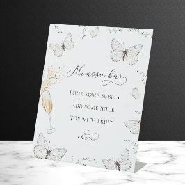 Hij geeft me vlinders Vrijgezellenfeest mimosa bar Reclamebord Met Voetstuk