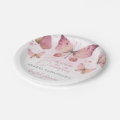 Hij geeft me vlinders Vrijgezellenfeest Papieren Bordje (Gekanteld)