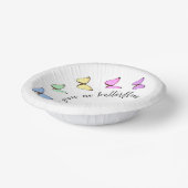 Hij geeft me vlinders Vrijgezellenfeest Papieren Kommen (Gebogen)