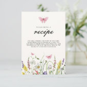 Hij geeft me vlinders Vrijgezellenfeest recept Informatiekaartje (Staand voorkant)
