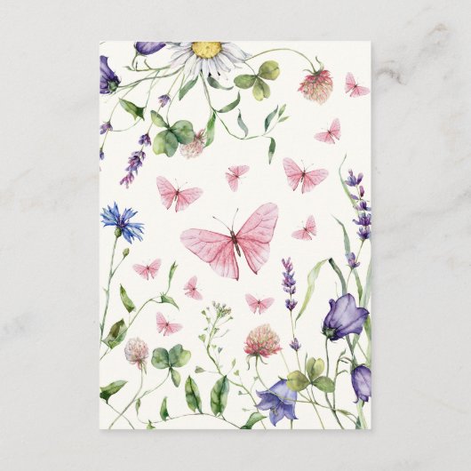 Hij geeft me vlinders Vrijgezellenfeest recept Informatiekaartje (Achterkant)