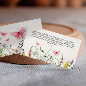 Hij geeft me vlinders Vrijgezellenfeest recept Informatiekaartje