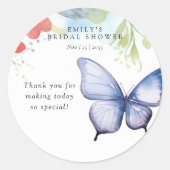 Hij geeft me vlinders Vrijgezellenfeest Ronde Sticker (Voorkant)